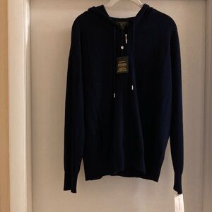 Navy Blue Hooded Sweater